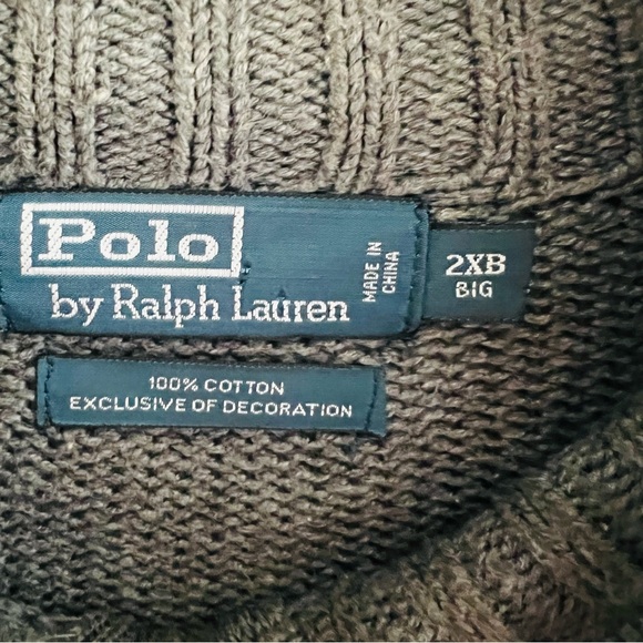 Polo by Ralph Lauren 3/4 Zip-Up Long Sleeve Sweater - Picture 4 of 5